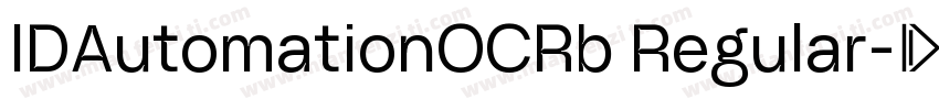 IDAutomationOCRb Regular字体转换